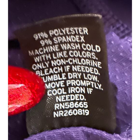 Zella Purple Long Sleeve V-Neck Hooded Tunic XL - Picture 7 of 10